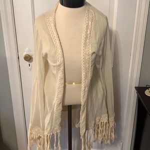 Elan Fringe Beach Cover up